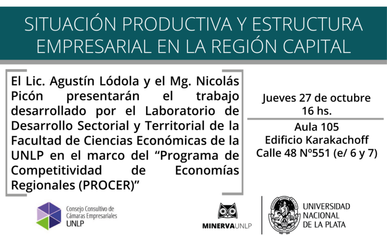 Presentación del trabajo “Situación productiva y estructura empresarial en la región capital”